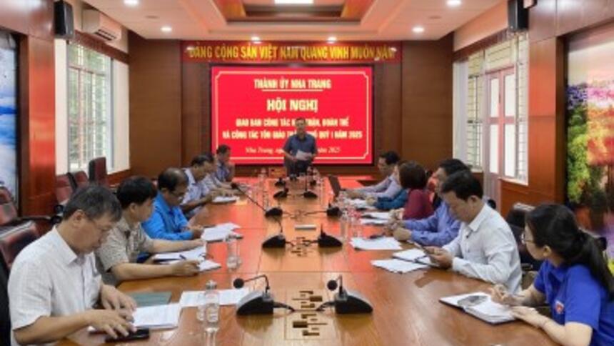 Nha Trang: Giao ban công tác mặt trận, đoàn thể và tôn giáo quý I-2025