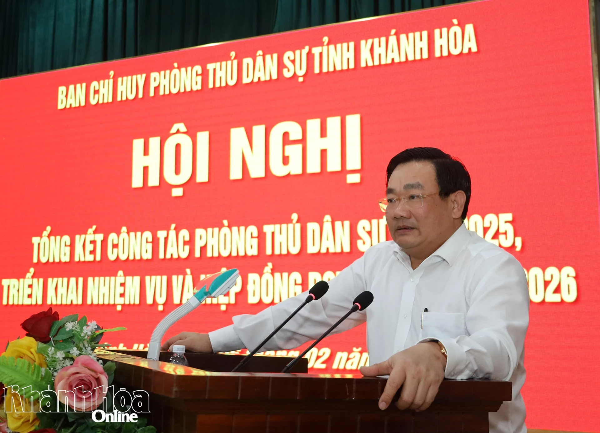 Phó Chủ tịch UBND tỉnh Trịnh Minh Hoàng phát biểu chỉ đạo tại hội nghị.