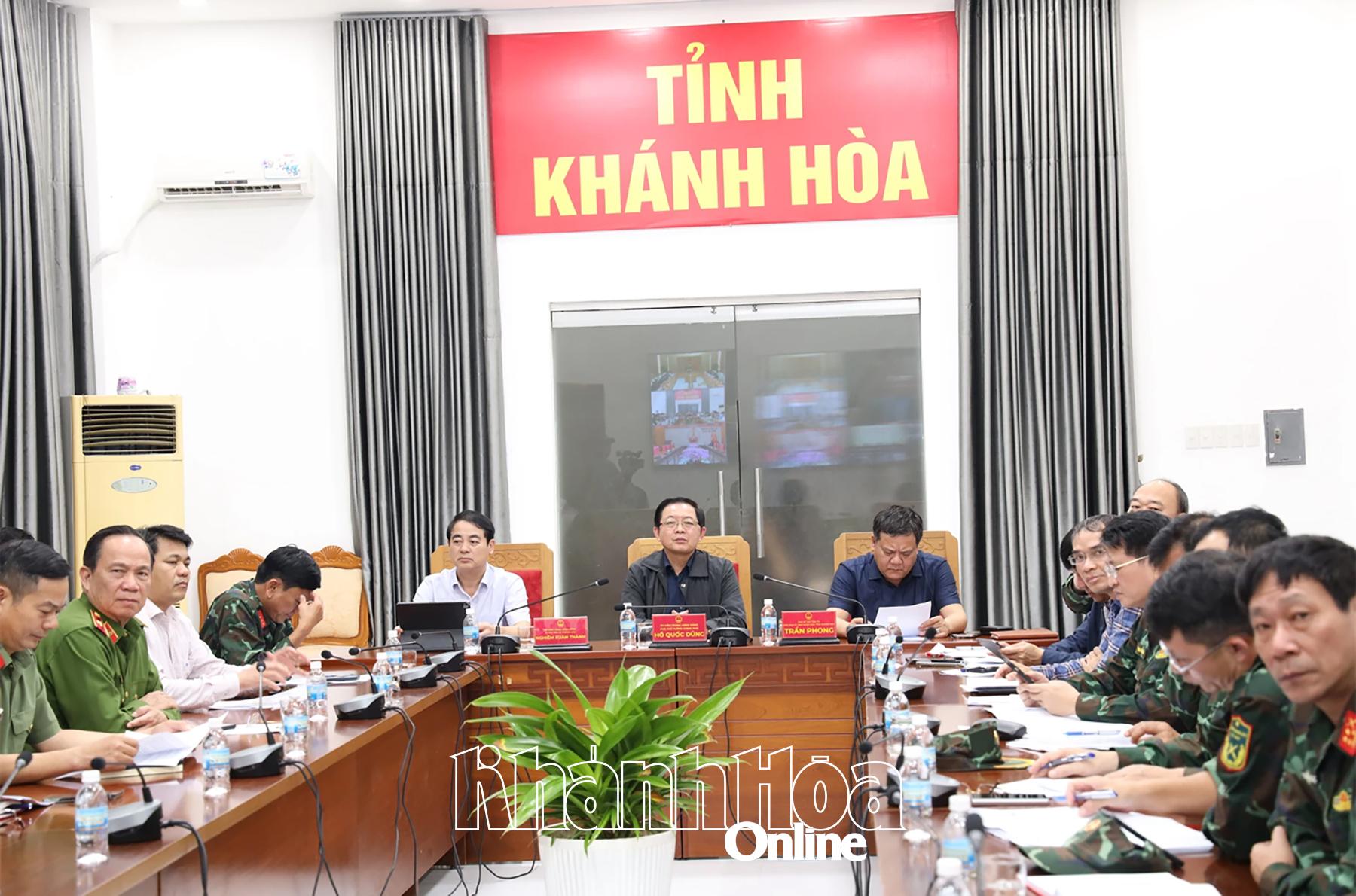 Quang cảnh cuộc họp tại điểm cầu Khánh Hòa.  