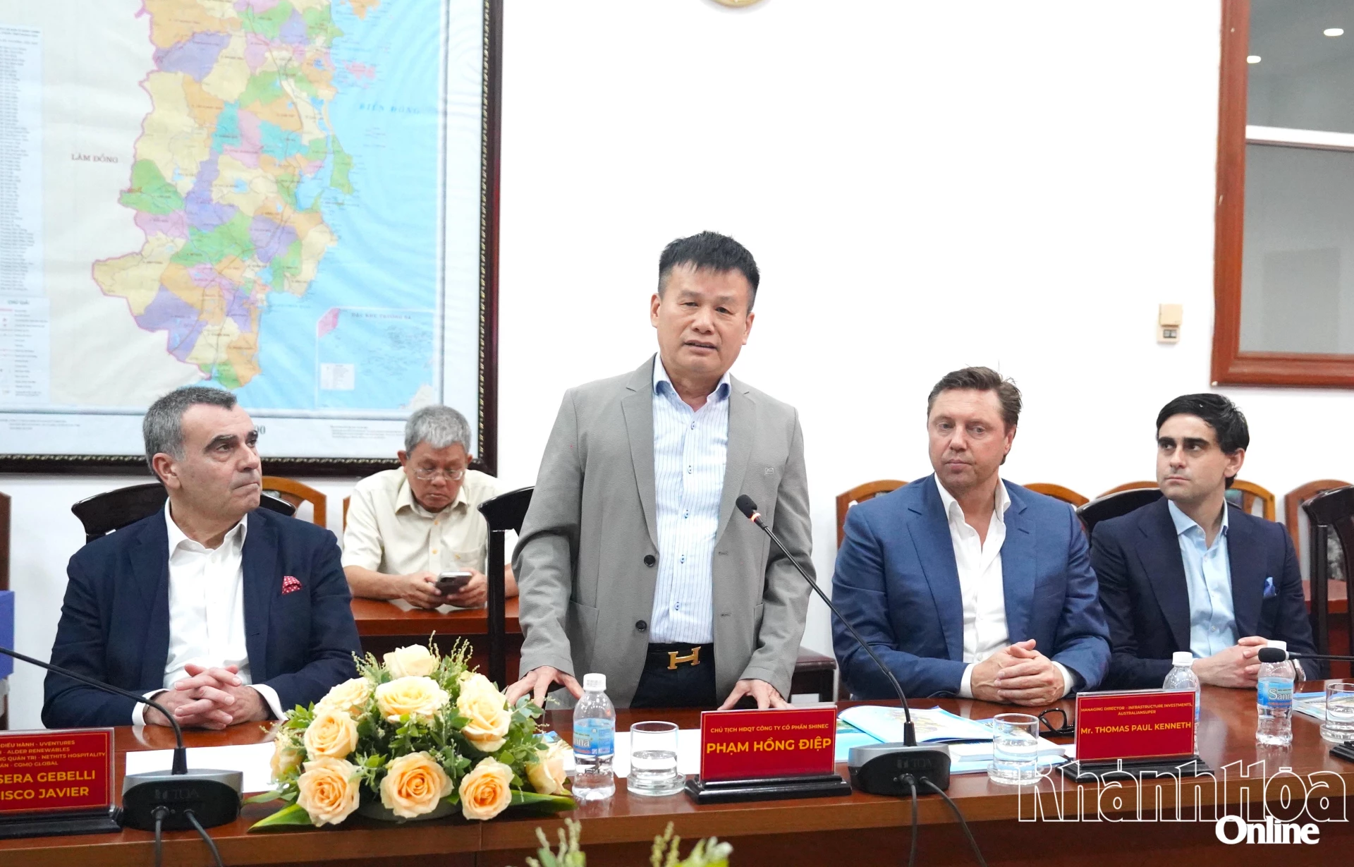 Chủ tịch Hội đồng quản trị Công ty cổ phần Shinec phát biểu.