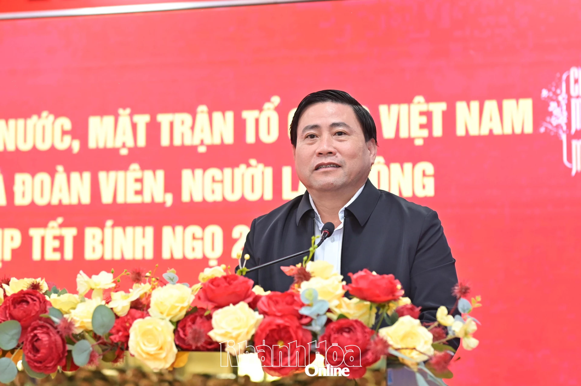 Đồng chí Lâm Đông phát biểu gửi lời Lâm Đông gửi lời cảm ơn lãnh đạo Đảng, Nhà nước, Ủy ban Trung ương MTTQ Việt Nam, Tổng Liên đoàn Lao động Việt Nam.