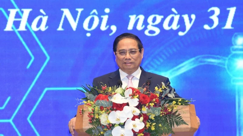 Thủ tướng Chính phủ Phạm Minh Chính phát biểu tại buổi tọa đàm. Ảnh VGP.