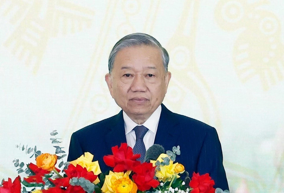 Tổng Bí thư Tô Lâm phát biểu chỉ đạo tại Hội nghị. Nguồn: vietnamplus.vn