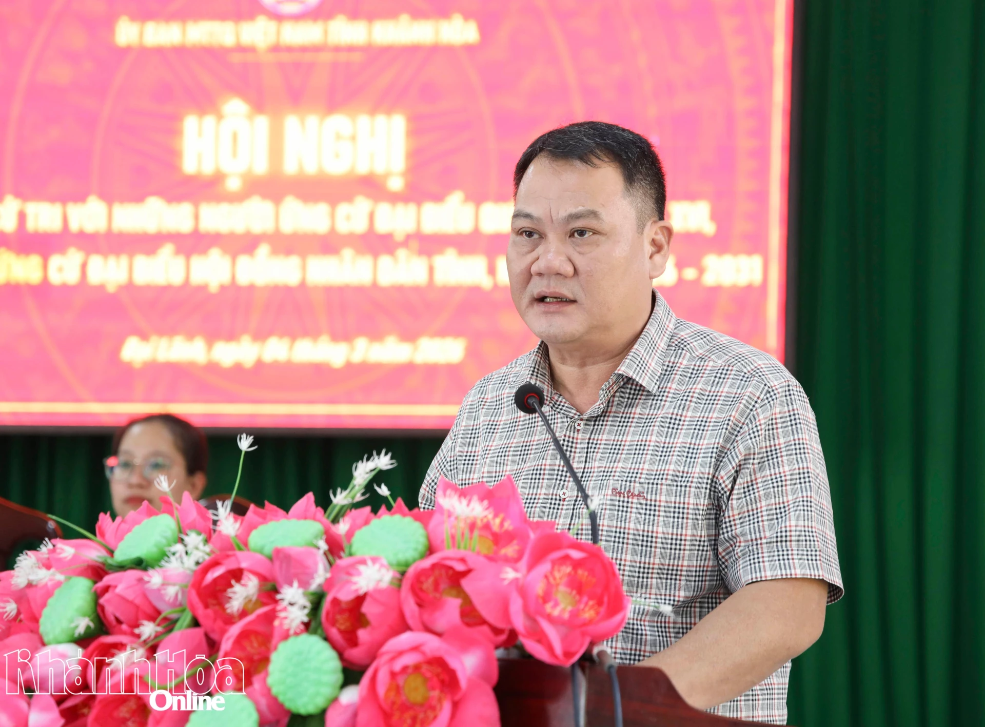 Ông Nguyễn Mậu An trình bày chương trình hành động.